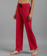 L-sized printed cotton pyjamas, Indian-made women's sleepwear